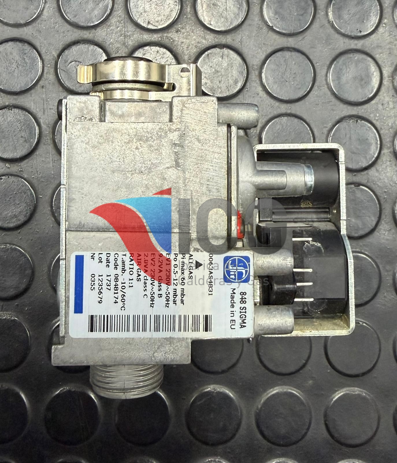 Válvula de gas ARISTON, CHAFFOTEAUX, 65114223, SIGMA 848